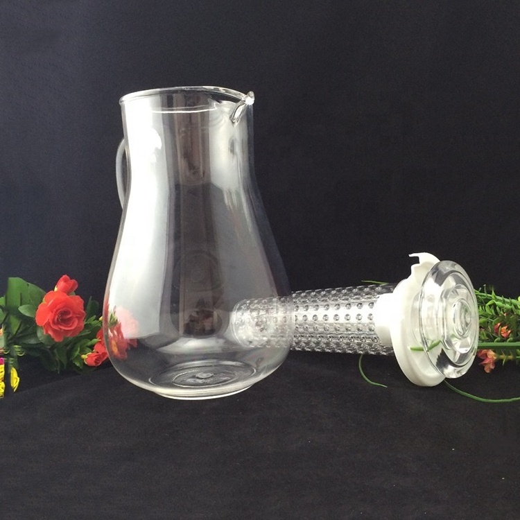 Plastic Tea Pots Clear Acrylic Fruit Infuser Water Pitcher With Lid And Handle Infusion Jug For Iced Tea Juice  Beverages