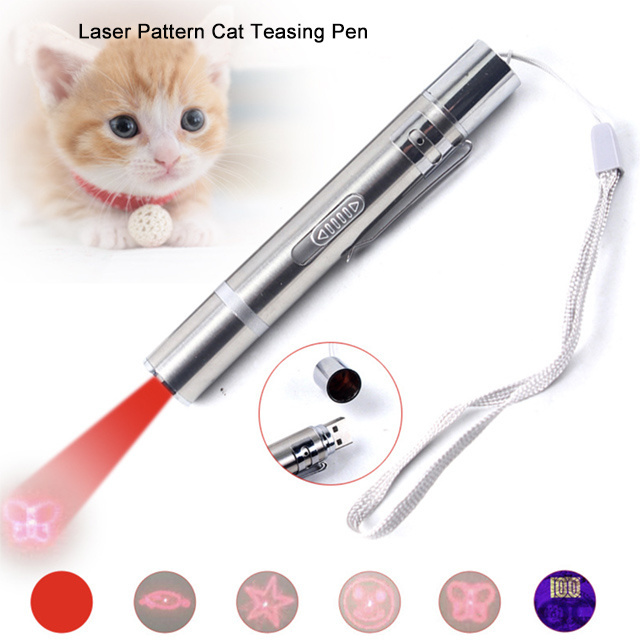 USB Charging Cat Toy Laser Teasing Cat Stick Three in One Infrared Pattern Laser Pointer