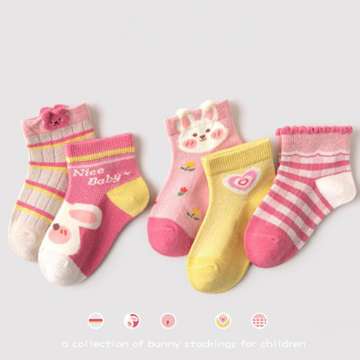 Summer Baby Socks Mesh Breathable Socks Cute Little Rabbit Cotton Children Socks