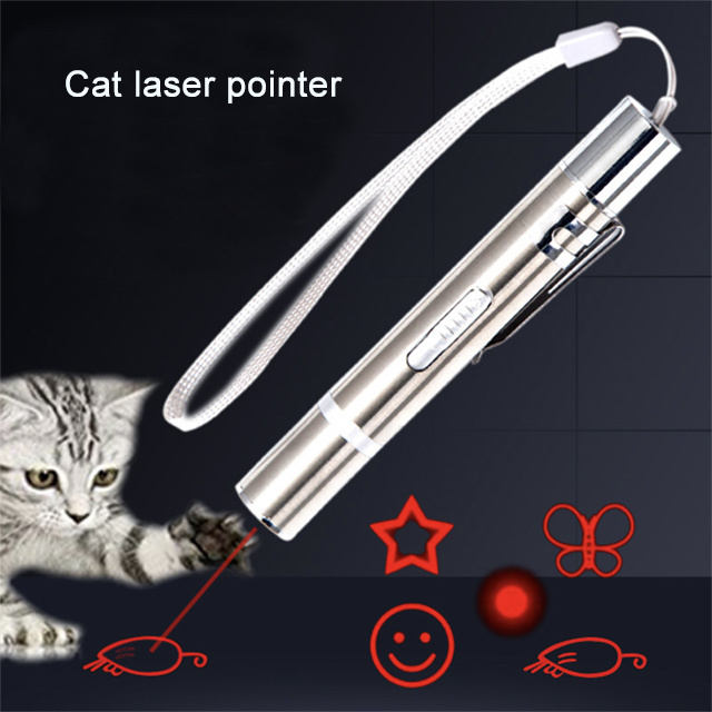 USB Charging Cat Toy Laser Teasing Cat Stick Three in One Infrared Pattern Laser Pointer