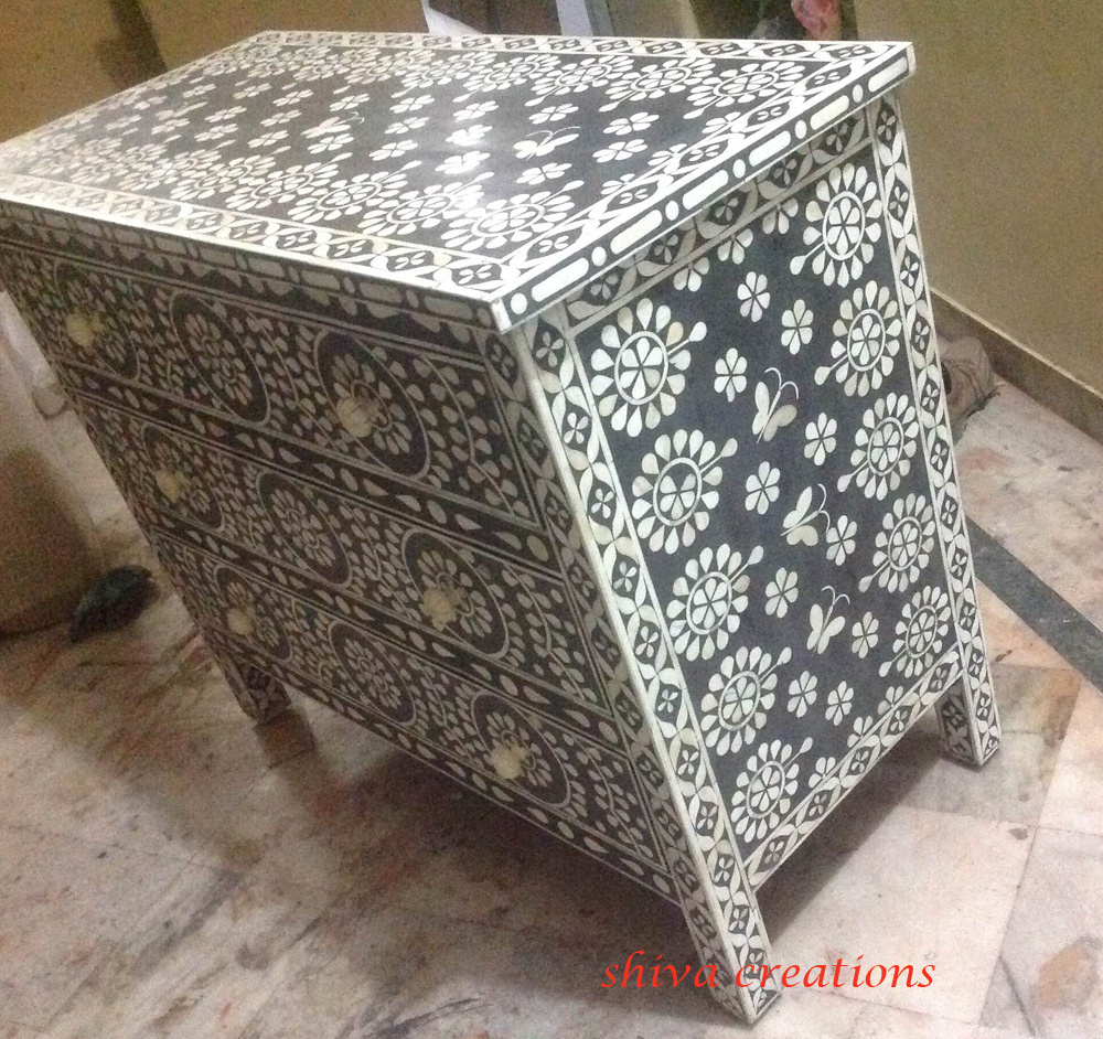 Bedroom furniture handmade bone inlay dresser Bedroom furniture bone inlay dresser manufacturer