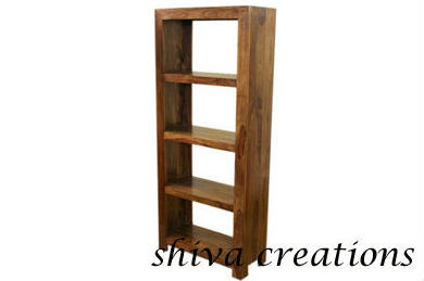 Sheesham Wooden Floor Rack 5-Tier Kitchen Storage Organizer Wood Book shelf