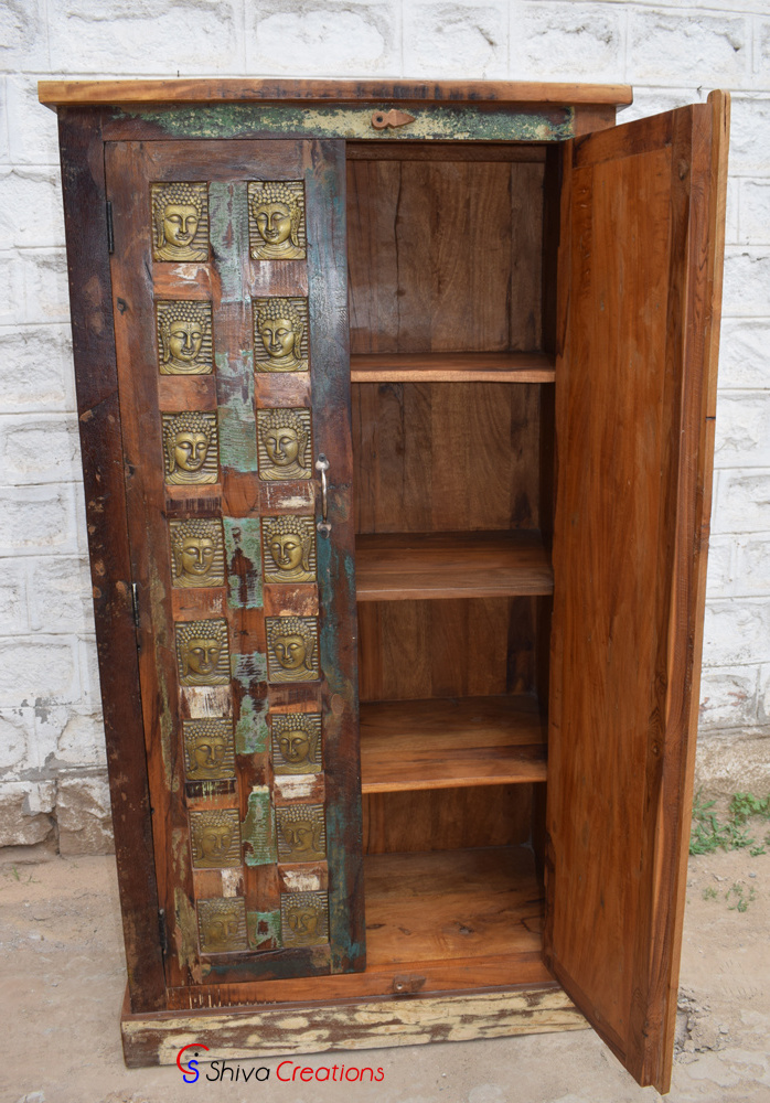 Indian Manufacture Reclaimed Recycled Wooden Almirah Closet Designs