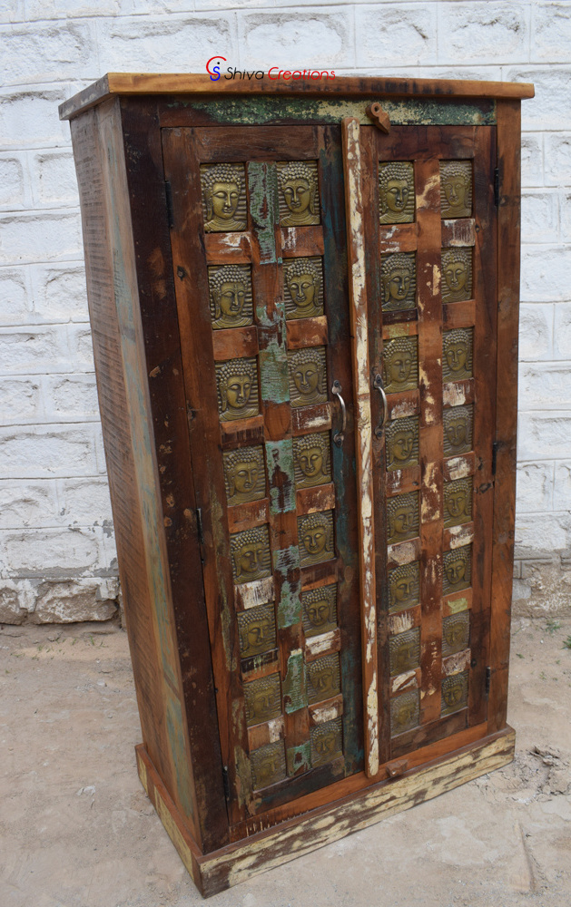 Indian Manufacture Reclaimed Recycled Wooden Almirah Closet Designs