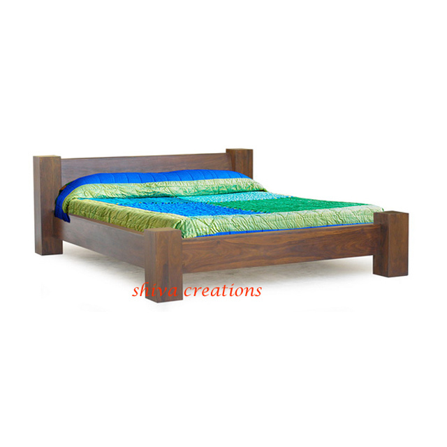 Wholesale Solid Wood Frame King Bed Sheesham Rosewood  wood furniture