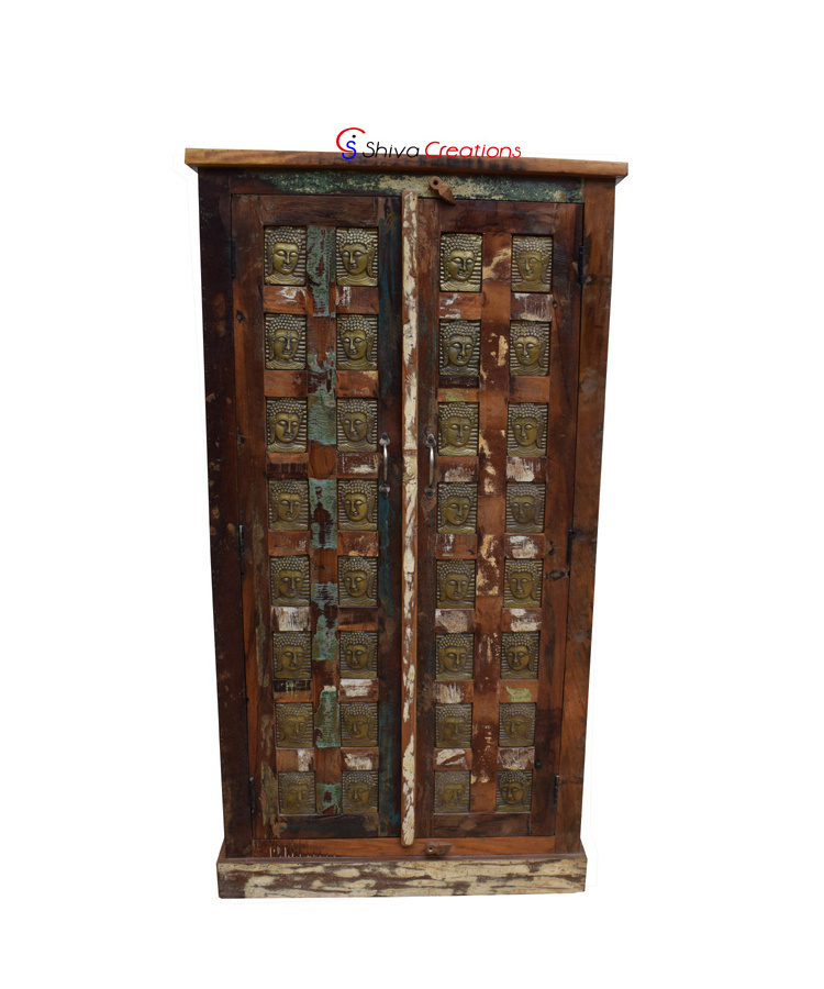 Indian Manufacture Reclaimed Recycled Wooden Almirah Closet Designs