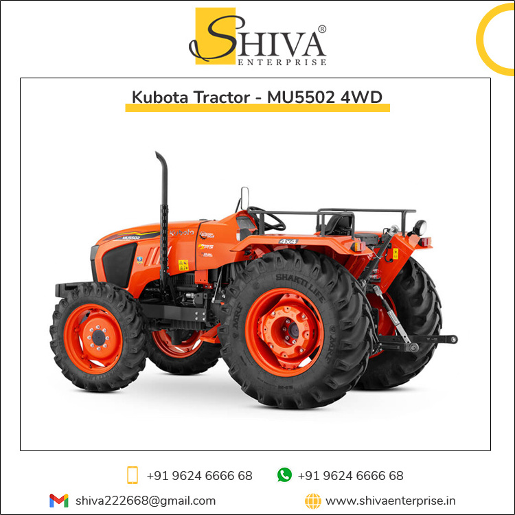 12 Forward + 4 Reverse Main Transmission Synchromesh Gear Box System 4WD MU5502 Kubota Farming Tractor