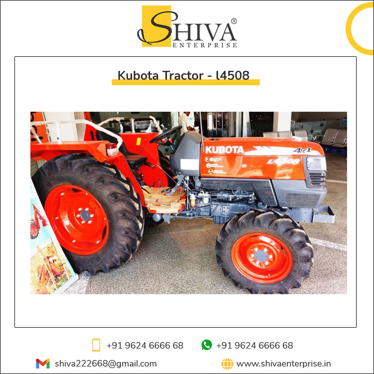 45HP Horsepower Kubota Made in Japan 4X4 Agriculture Tractors with 8 Forward + 4 Reverse Gear Box System