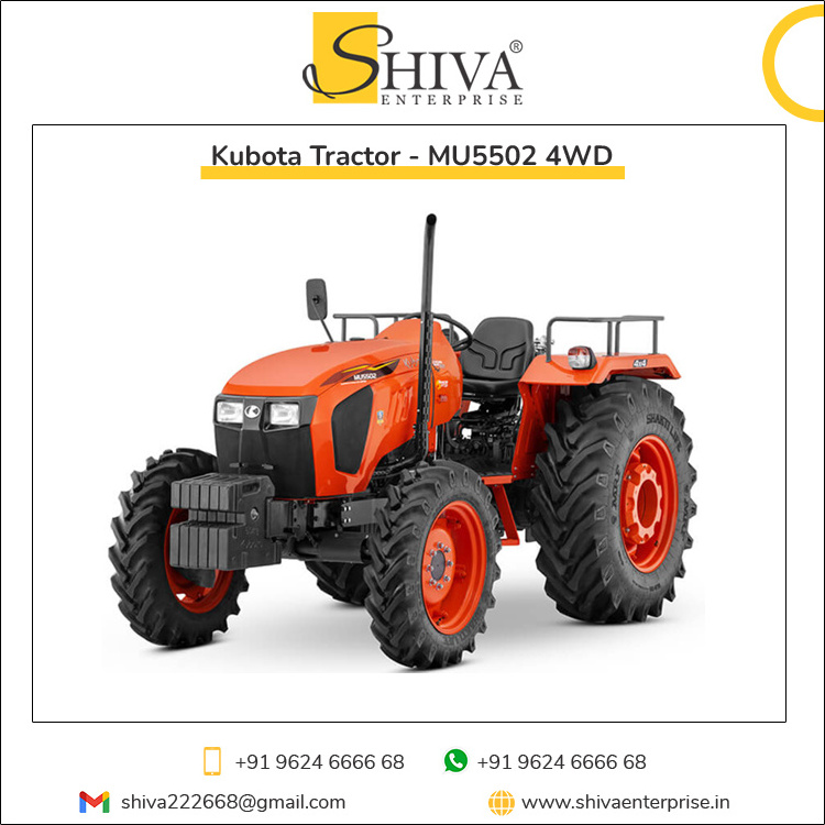 12 Forward + 4 Reverse Main Transmission Synchromesh Gear Box System 4WD MU5502 Kubota Farming Tractor