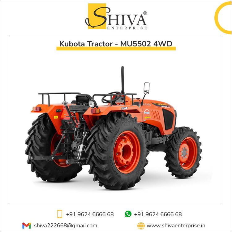 12 Forward + 4 Reverse Main Transmission Synchromesh Gear Box System 4WD MU5502 Kubota Farming Tractor