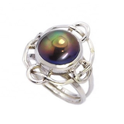 Rings With Round Shape Freshwater Cultured Link 925 Sterling Silver Black Pearl Gemstone Ring For Gift