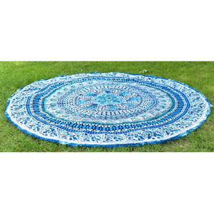 Yoga Mat Round Tapestry for Beach cotton yoga mat wholesale of round yoga mat from India