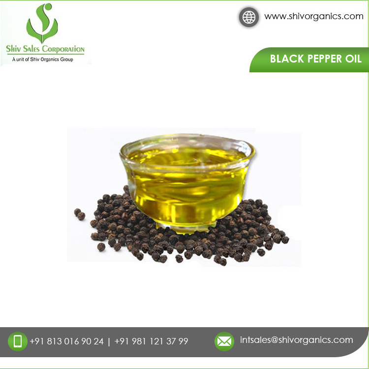 Wholesale Price Outstanding Quality GMP Certified Black Pepper Oil from Leading Indian Manufacturer