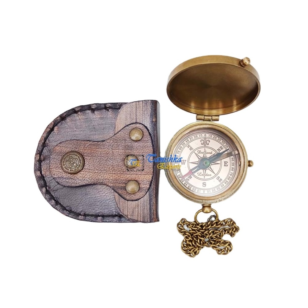 Best Quality Brass Pocket Working Compass Couples Anniversary Gift Engraved Compass Confirmation Gift for dad