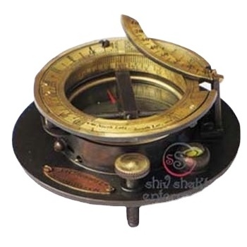 Nautical Camping Hiking Gift Compass Magnetic Brass Sundial Compass Collectible Designer Decorative Gift Compass