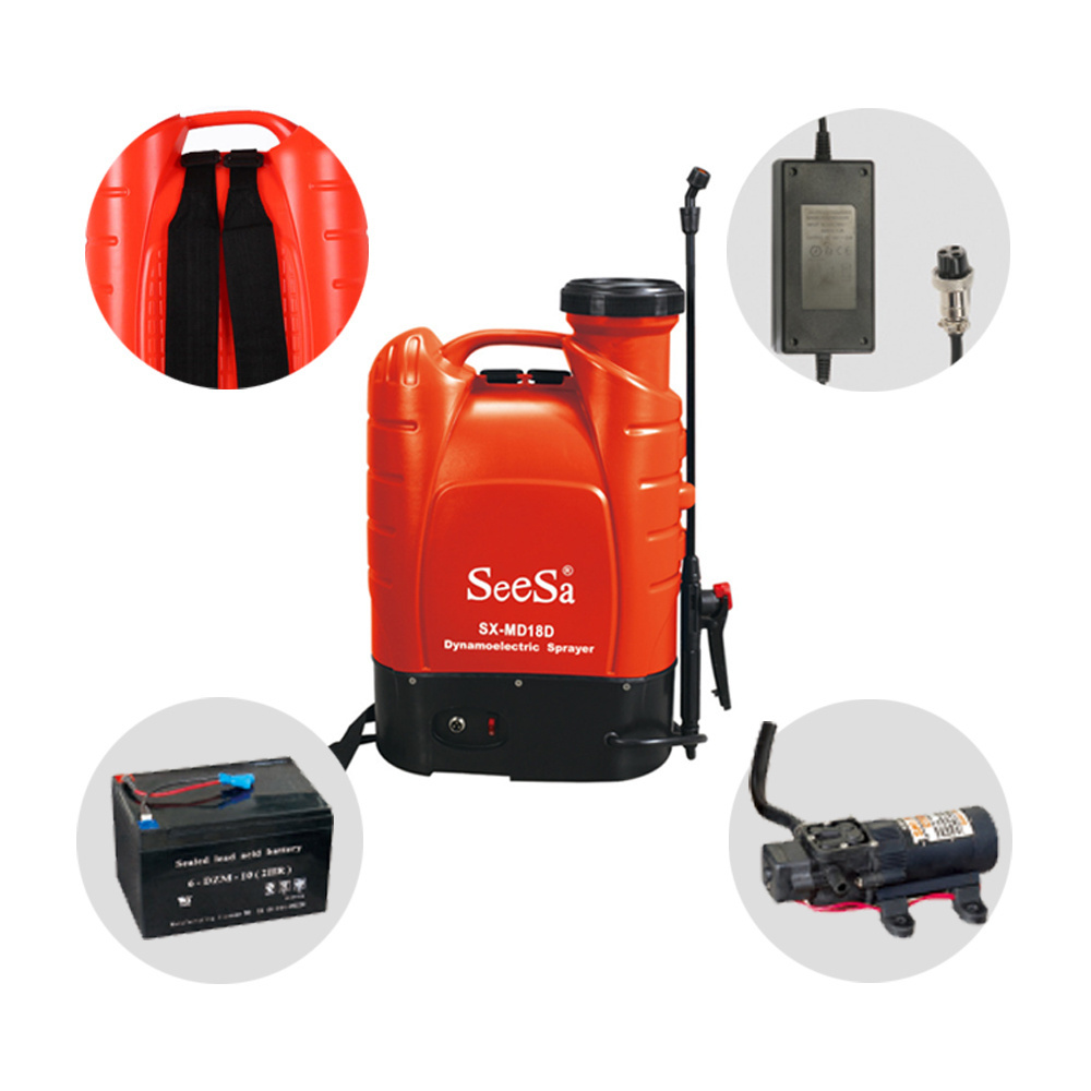 SeeSa garden agricultural battery operated pump knapsack electric power sprayer for weed and pest