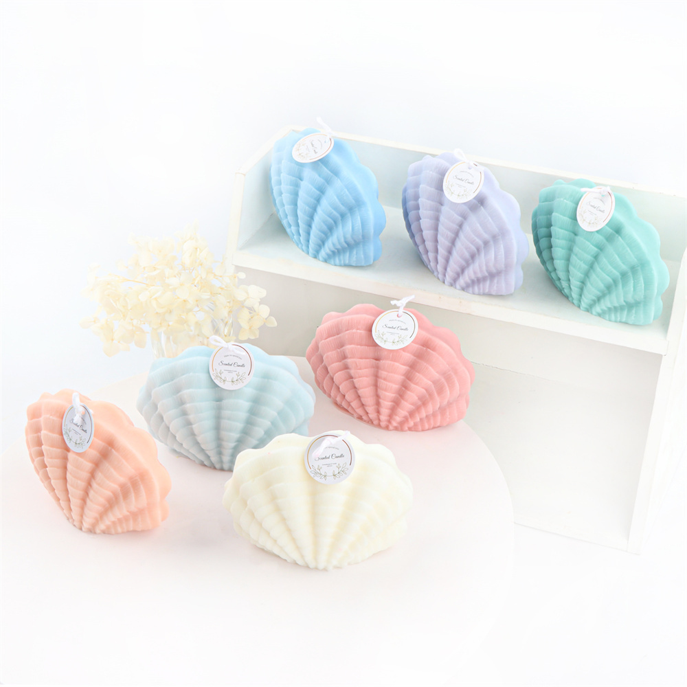 Ocean Series Silicone Starfish Conch Candle Mold Shell Scent Soap Mould DIY Scallop Clam Column Plaster Resin Tools Home Decor