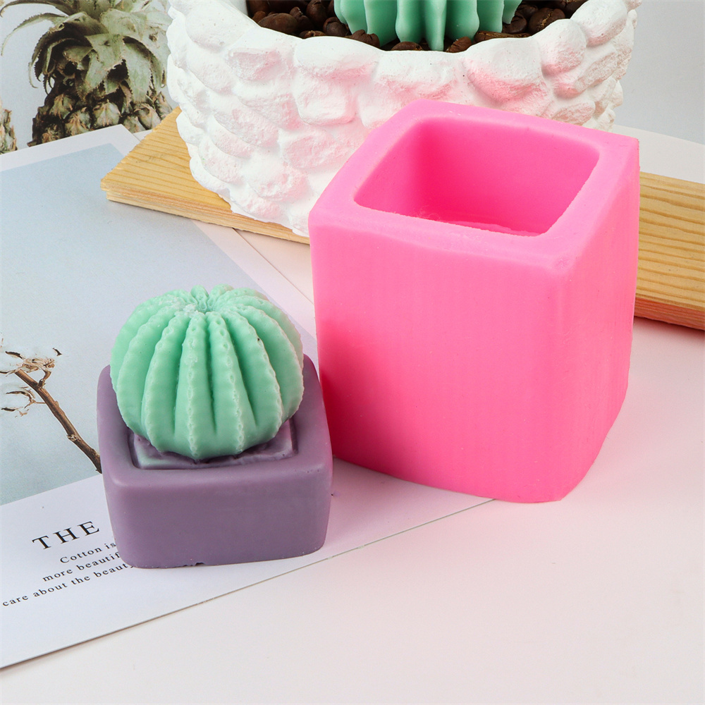 3D Emulational Cactus Silicone Molds for Candle Making DIY Succulent Plants Resin Crafts Cactus Soy Soap Tool Home Ornaments