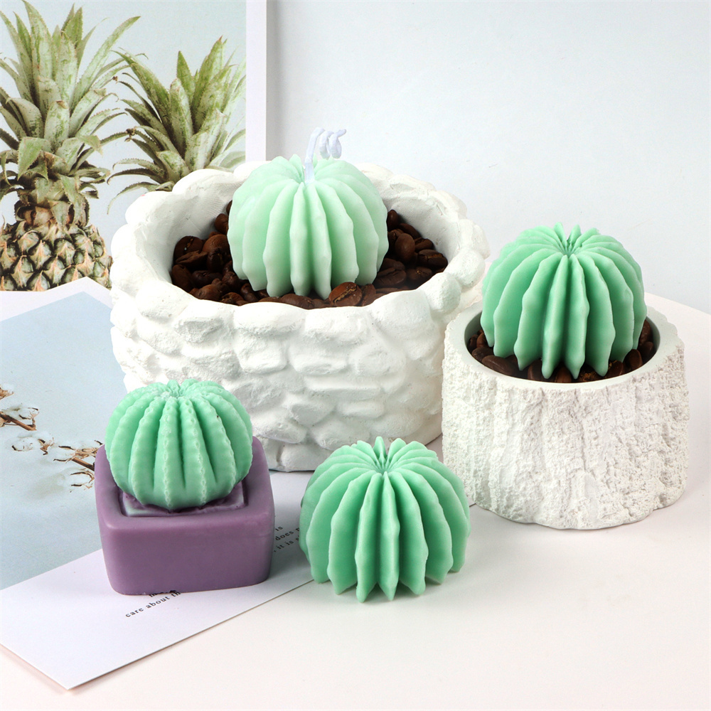 3D Emulational Cactus Silicone Molds for Candle Making DIY Succulent Plants Resin Crafts Cactus Soy Soap Tool Home Ornaments