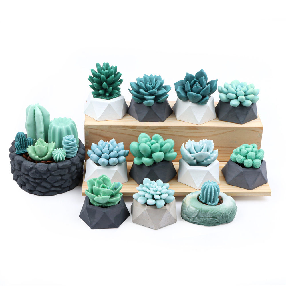 3D Emulational Cactus Silicone Molds for Candle Making DIY Succulent Plants Resin Crafts Cactus Soy Soap Tool Home Ornaments