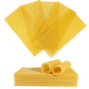 Beeswax Foundation Sheets Rolled Candle Sheet Honey Bee Beehive Wax for Candle Making