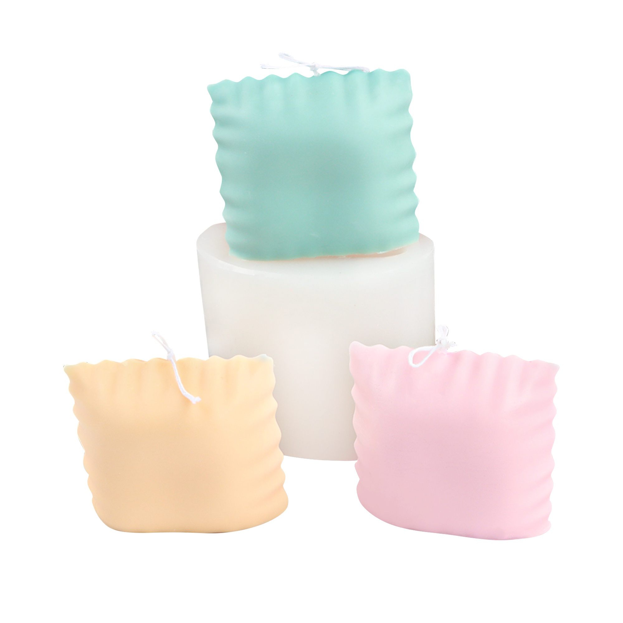 Hot Selling Emulational Pillow Shaped Colorlul Soap Mould Plaster Gypsum Making Tool Cushion Silicone Mold for Candle