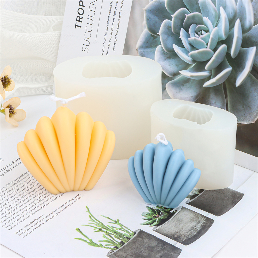 Ocean Series Silicone Starfish Conch Candle Mold Shell Scent Soap Mould DIY Scallop Clam Column Plaster Resin Tools Home Decor