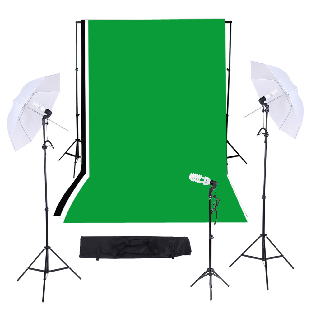 Professional  Photo Studio Video Softbox Light Kit With Backdrop Stand And Muslin Backdrop for Photo Video Studio