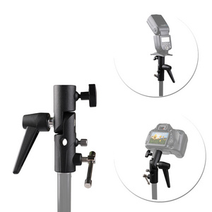 U-shape Flash Bracket 3-section Triple Section  For Umbrella Holder Adapter Mount Light Stand And Speedlight