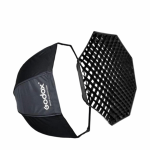 Godox 80cm 95cm120cm Umbrella Octagon Softbox with grid For Studio Flash Speedlight