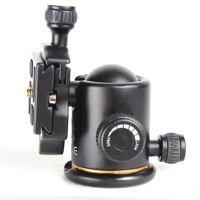 QZSD Q03 Mini Rotate Camcorder Monopod Ball Head 360 Angle Panoramic Rotation Tripod for DV DSLR Camera with quick release plate