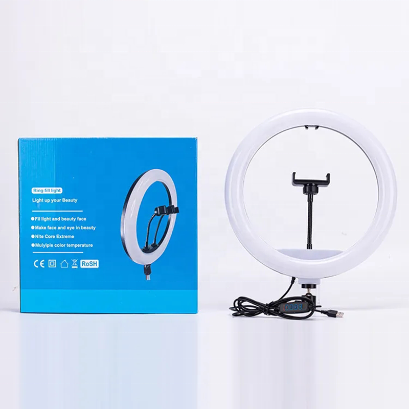 LJJ33 Professional led Photo soft ring light 13inch 33CM selfie ring light with  Light Ball head Mobile clamps Packing for video