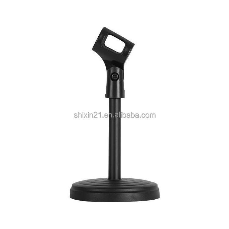 Desktop Microphone Display Stand Metal Lift Tube Metal/Plastic Disc Universal Conference Desktop Stand