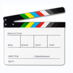 Acrylic Dry Erase Movie Film Clap Board Wooden Director's Film Movie Clapboard  Hollywood Clapper Board  with Colorful Sticks