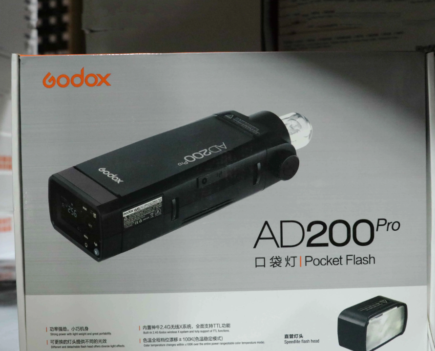 Ad200pro Ad200 Pro 200ws 2.4g Pocket Flash Strobe 1/8000 Hss 500 Full Power strobe Flash Light