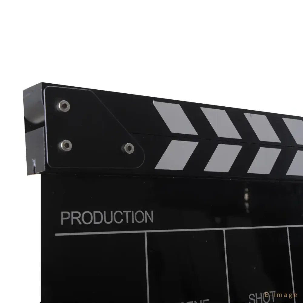 30*24.5*1.8cm TV Film Movie Clapper Board Acrylic Dry Erase Director Action Cut Clapboard