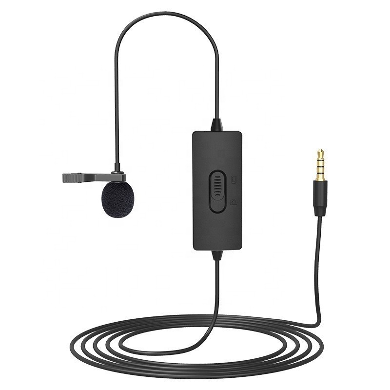 KT-C1Stable Lavalier Microphone 3.5mmStudio Mic Recording Professional Collar Microphones With Speaker for Computer Laptop Phone