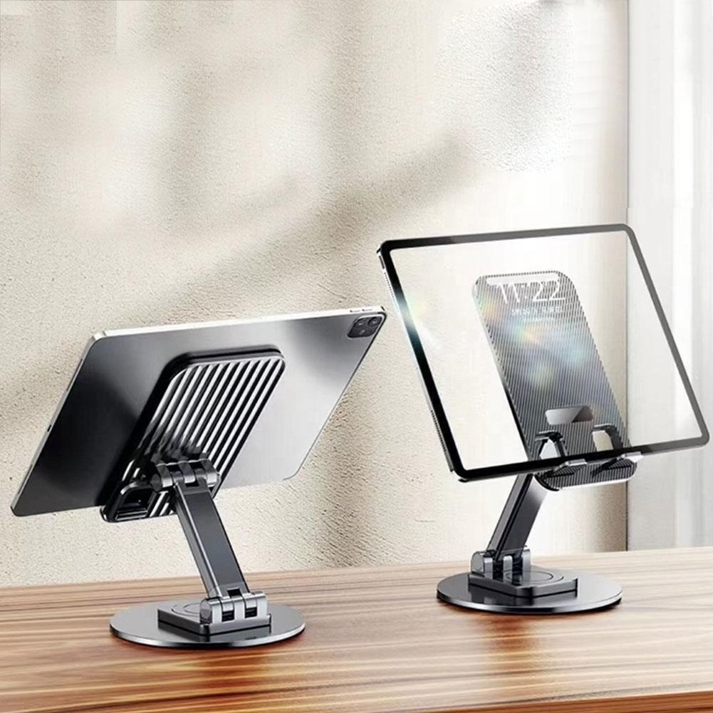 Phone Stand 360 Degree Rotation Folding Anti-skid Aluminum Alloy Desk Smart Phone Tablet Lazy Bracket for Home