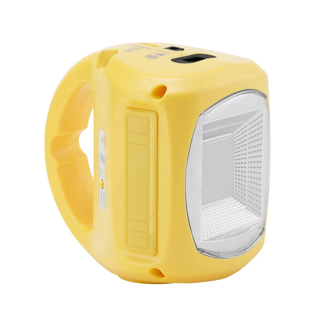 Solar smd Led Rechargeable Searching Light Emergency Light Torch Lamp Lantern with Fm Radio MP3 Vehicle Working