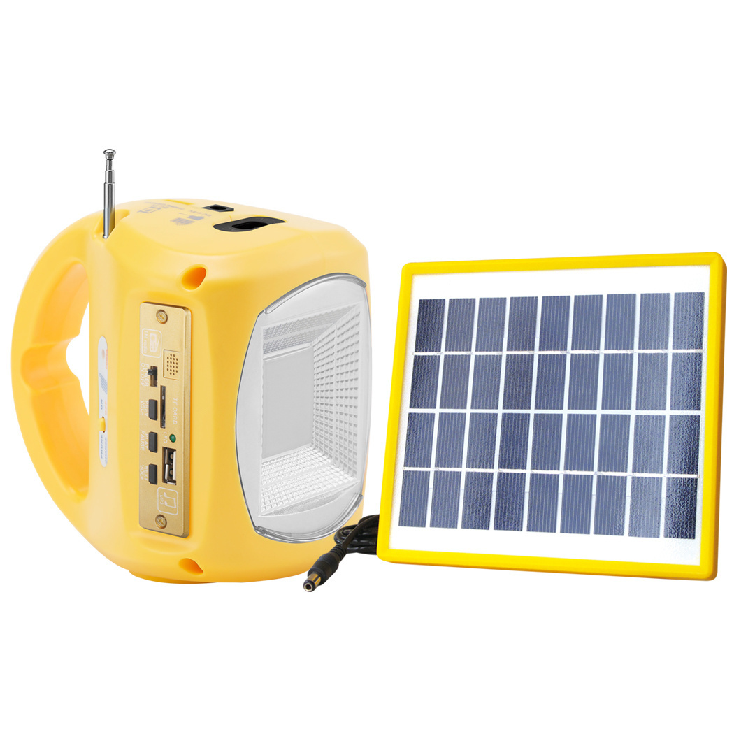 Solar smd Led Rechargeable Searching Light Emergency Light Torch Lamp Lantern with Fm Radio MP3 Vehicle Working