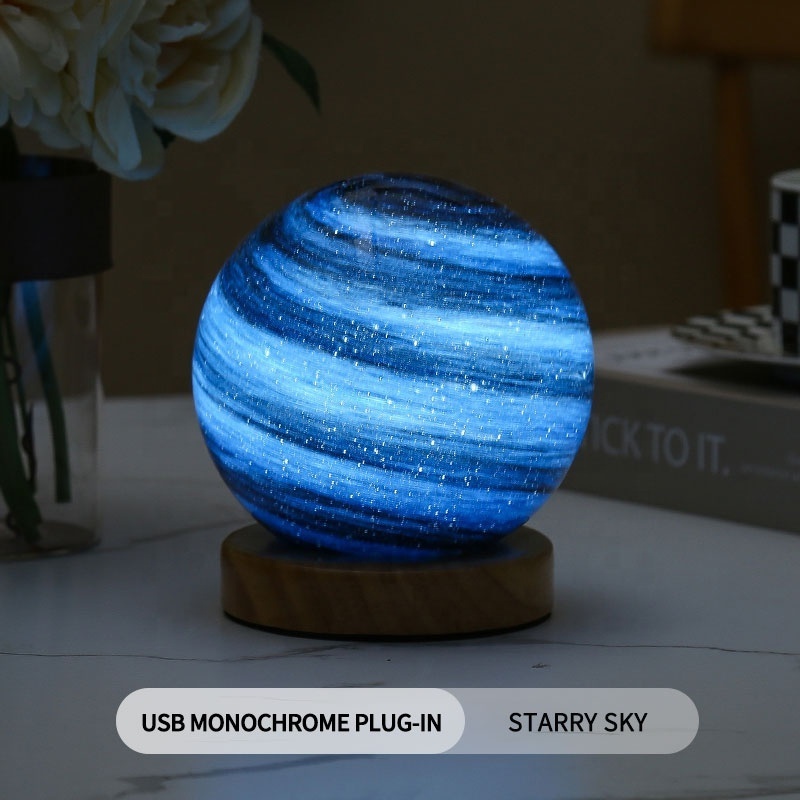 LED Decorative Lighting Designer Lamp Customized Creative Planet Lamp Home Night Starlight Glass Ball Starry Night Light