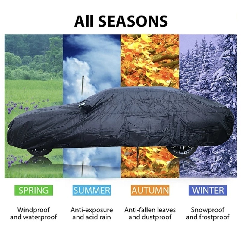 Universal Orange Car Cover Outdoor Sun Dust UV Protection Full Car Cover Waterproof Auto Protector Umbrella for BMW Audi Tesla