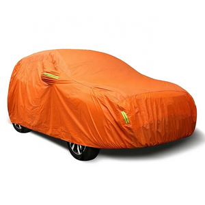 Universal Orange Car Cover Outdoor Sun Dust UV Protection Full Car Cover Waterproof Auto Protector Umbrella for BMW Audi Tesla