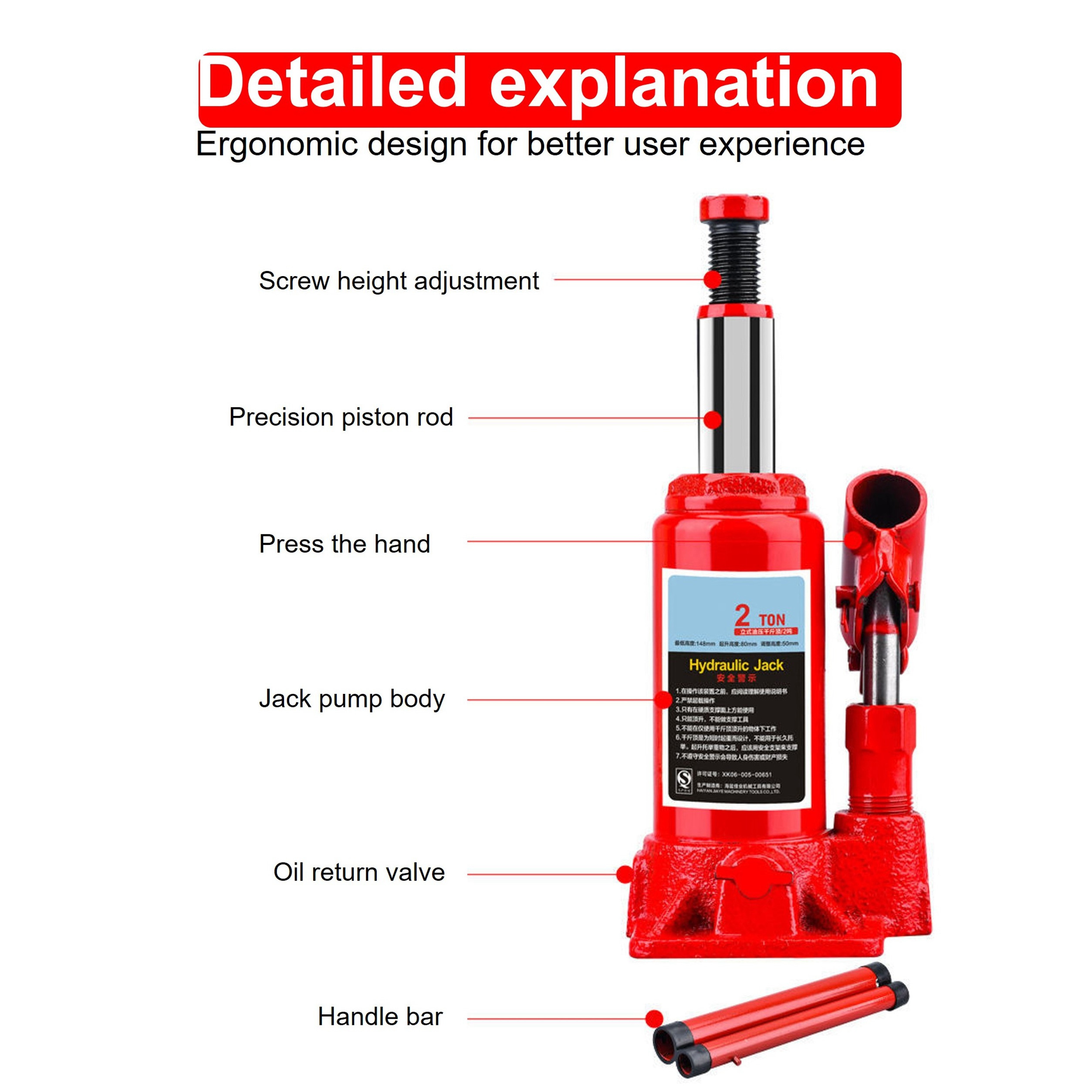 Aluminum Low Profile Mechanical Automotive Repair Manual Lifting 5T 50Ton Car Jacks Horizontal Welding Hydraulic Air Bottle Jack