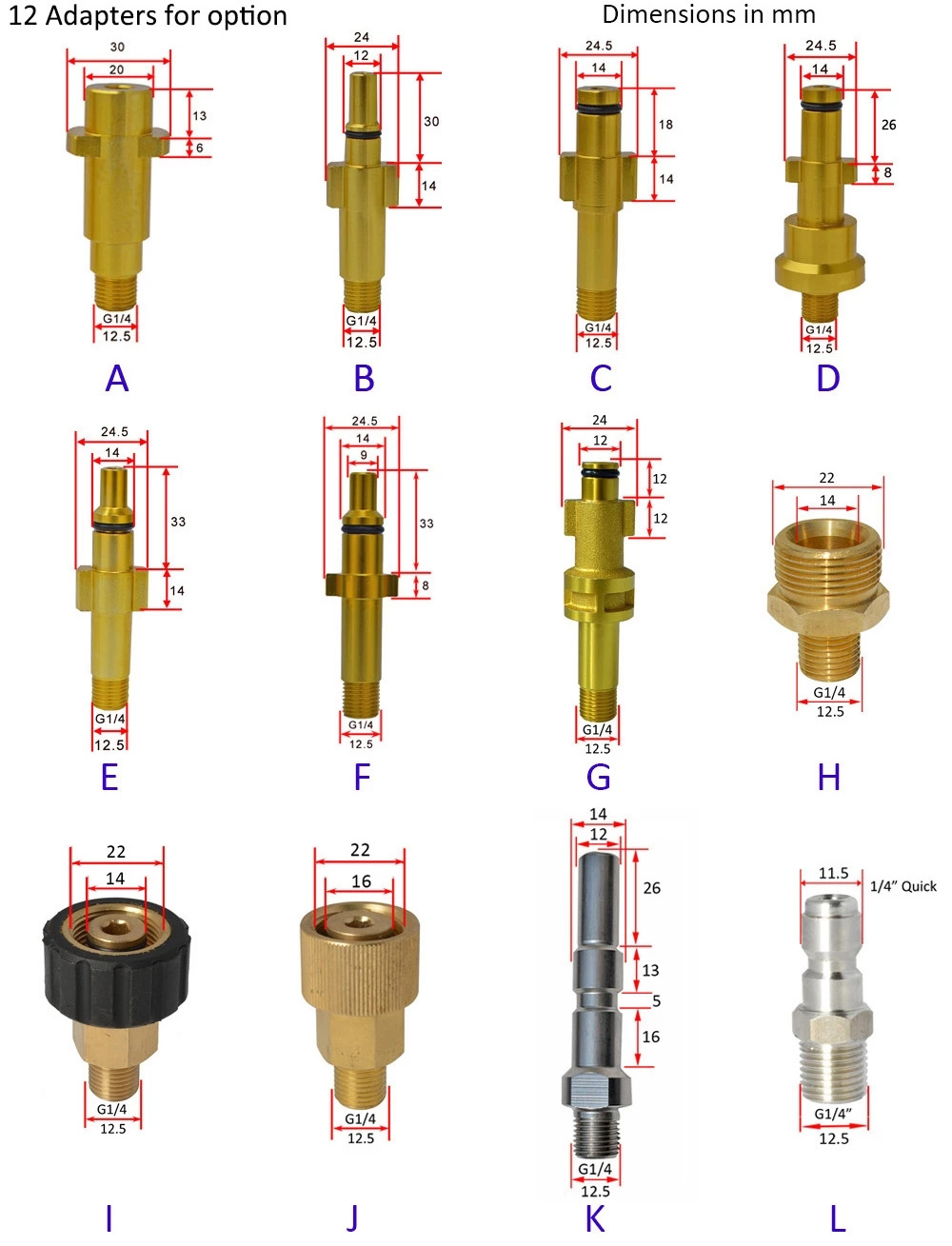 High Pressure Soap Foamer Snow Lance Cannon Foam Gun Nozzle Car Clean Foam Wash foam generator for Karcher Car Washer