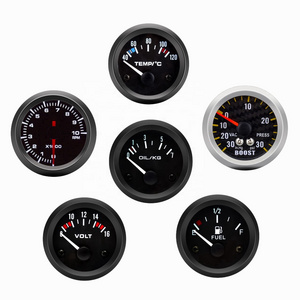 Dragon Gauge 52mm Universal 12v Auto Electromagnetic Fuel Level Gauge With Fuel Float Sensor White Pointer Car Meter