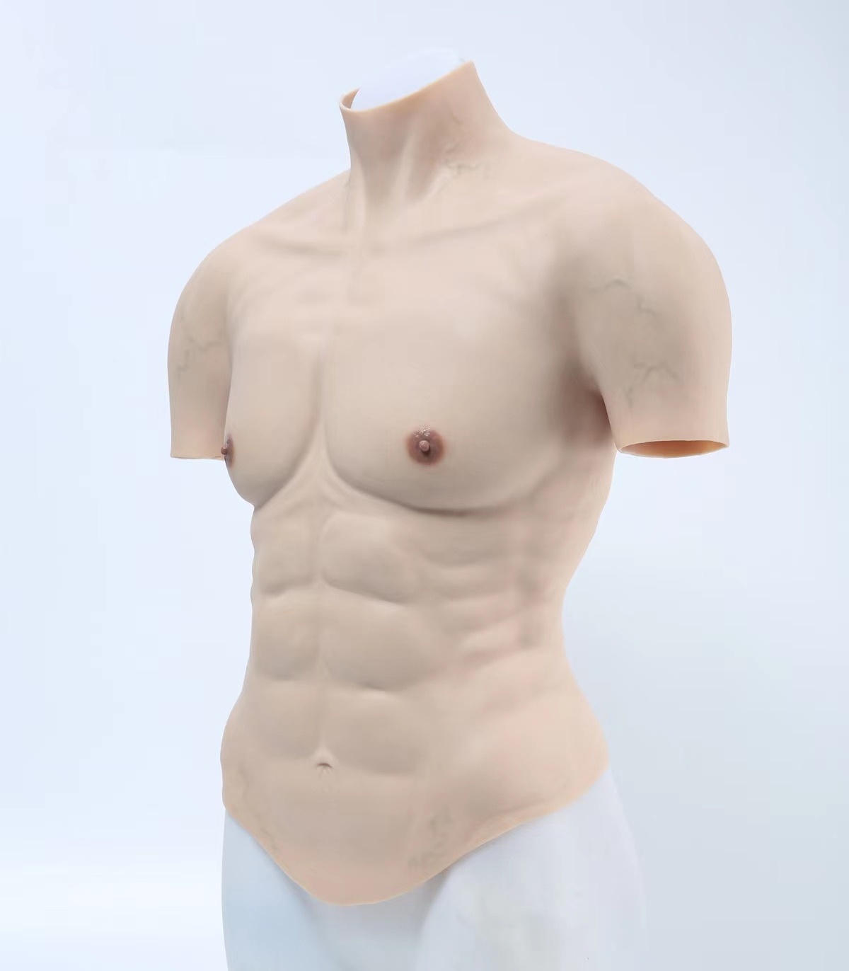 Factory Silicone Strong Abdominal Realistic Fake Muscles Artificial Simulation Chest Muscle Suit For Cosplay Anime Masquerade