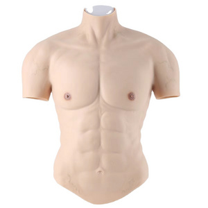 Realistic Fake Muscle Enhancers Shirt Silicon Muscle Chest Costume Silicone Muscle Suit