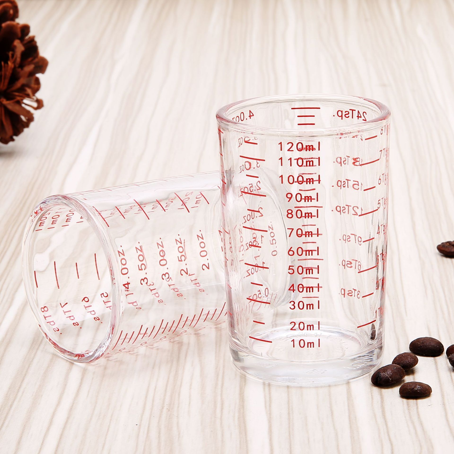 Wholesale 120ml High Quality Expresso Shot Glass Cup Bullet Glass Tasting Mup Digital Measuring Cups for Kitchen