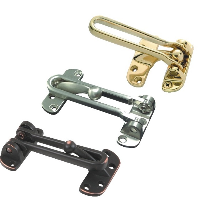 High Quality Hardware Zinc Casting Security Door Guard Locks Stainless Steel Metal Door Safety Chain Door Chain Lock